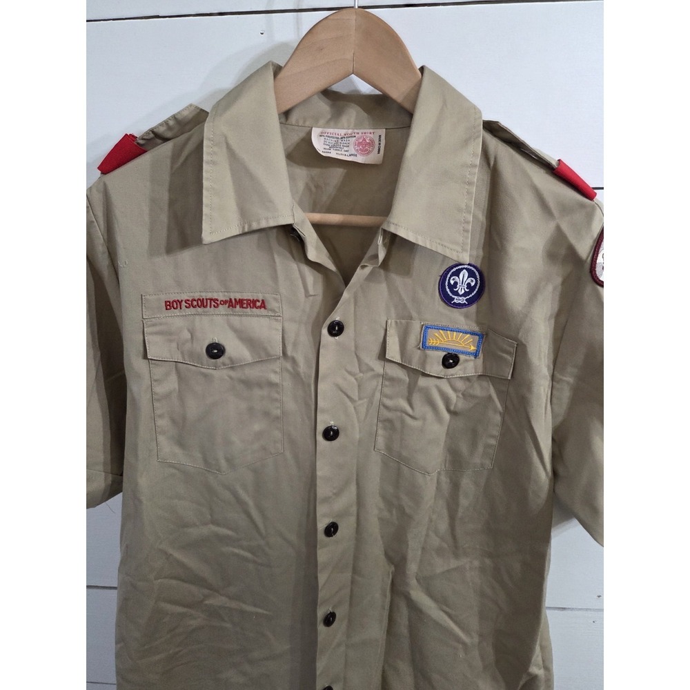 Vintage - Boy Scout Uniform Shirt Youth XL UTAH National Parks Badge EC